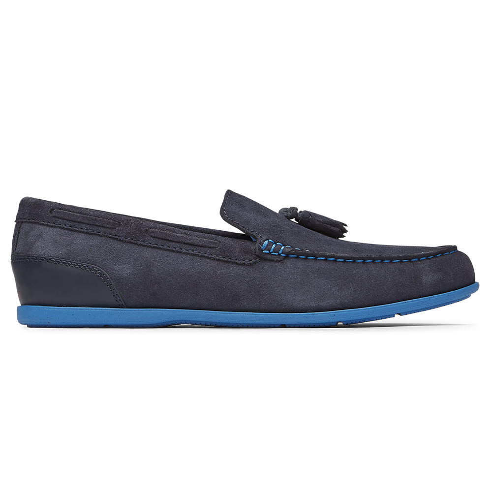 Rockport Singapore Mens Loafers - Malcom Tassel Blue - XF7134968